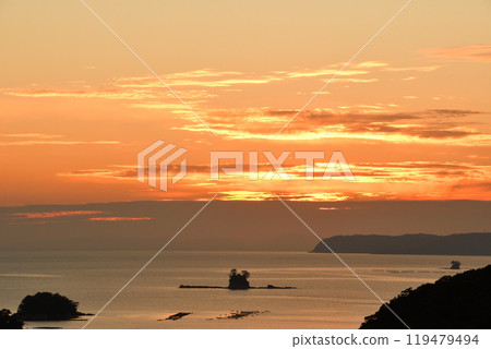 Evening scenery of Kujuku Island Evening scenery of Kujuku Island 119479494
