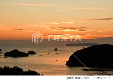 Evening scenery of Kujuku Island Evening scenery of Kujuku Island 119479496
