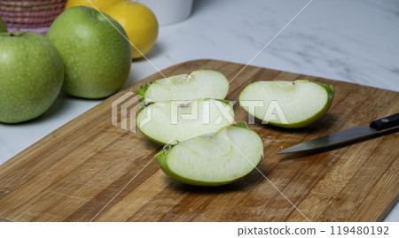 Green apples ,detox concept and healthy food Green apples ,detox concept and healthy food 119480192