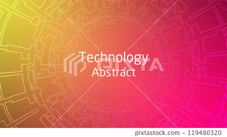 Abstract Technology Design with Circular Pattern and Gradient Background 119480320