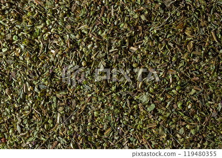 Dry Aromatic Herbs and Flavorful Spices Mix Dry Aromatic Herbs and Flavorful Spices Mix 119480355