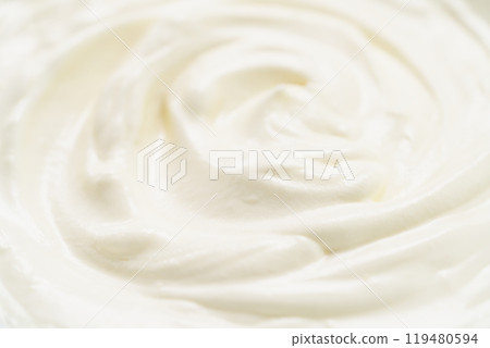 Closeup of yogurt or cream swirl Closeup of yogurt or cream swirl 119480594