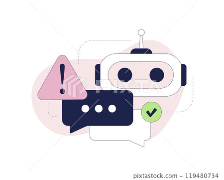 AI-Powered Content Moderation. Automate content moderation with AI to filter inappropriate or harmful material, photo or comments on social platforms. Illustration of AI scanning social media posts AI-Powered Content Moderation. Automate content moderation with AI to filter inappropriate or harmful material, photo or comments on social platforms. Illustration of AI scanning social media posts 119480734