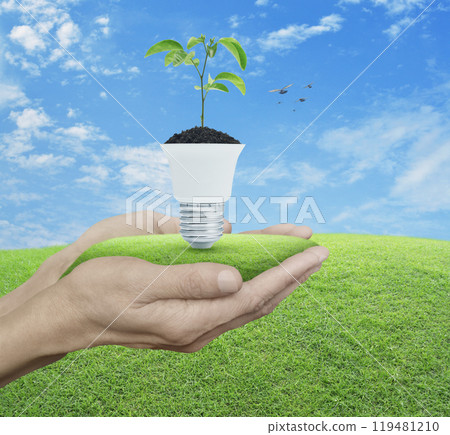 Green ecology and saving energy concept 119481210