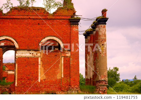 Majestic Ruins of stables and headquarters of hussars Majestic Ruins of stables and headquarters of hussars 119481755