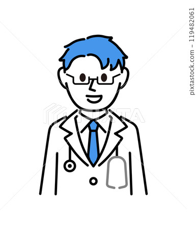 身穿白大褂的醫生正在解釋 身穿白大褂的醫生正在解釋 119482061