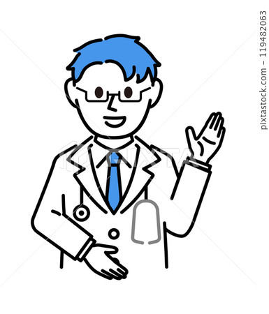 身穿白大褂的醫生正在解釋 119482063