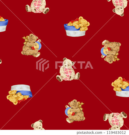 Cute bear design perfect for textiles, 119483012