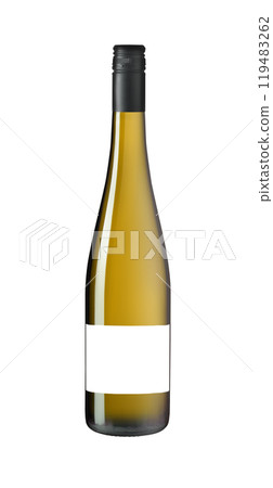 bottle of white wine, isolated on white background bottle of white wine, isolated on white background 119483262