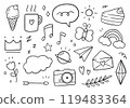 Doodle cute element. simple shape vector illustration 119483364