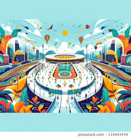 city road with cars city road with cars 119483439