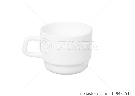 white cup coffee isolated on white 119483515
