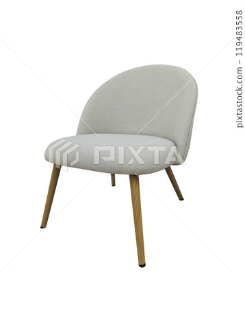 Modern white chair isolated on white background 119483558