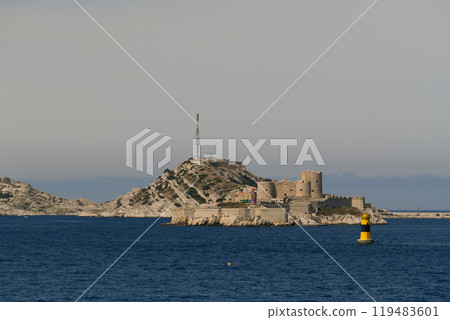 The Chateau If is a fortress, later a prison, located on the island of If, Bay of Marseille 119483601