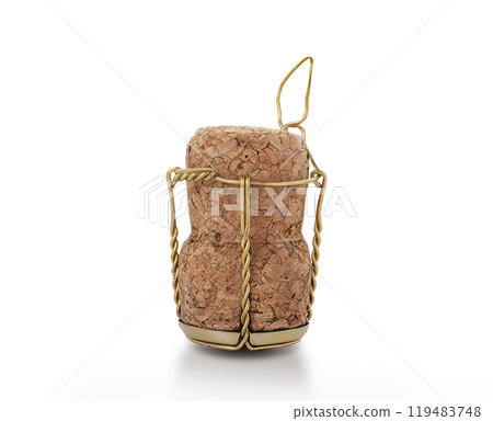 Champagne cork isolated on a white background Champagne cork isolated on a white background 119483748