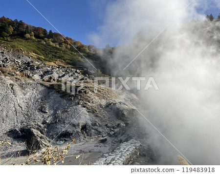 Akita Prefecture Tamagawa Onsen hot spring source Akita Prefecture Tamagawa Onsen hot spring source 119483918
