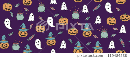 halloween, pumpkin, vector 119484288
