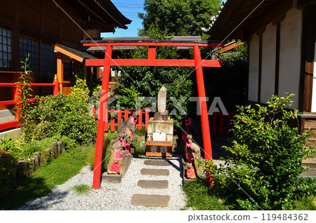 The White Fox Mound at Okiku Inari Shrine, a power spot in Shinmachi, Takasaki City, Gunma Prefecture 119484362