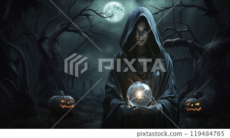 Halloween mystery concept, Generative AI 119484765