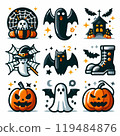 set of halloween icons 119484876