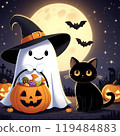 halloween witch with pumpkin 119484883