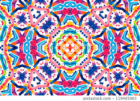 Bright colorful shapes on white background, abstract multicolor pattern Bright colorful shapes on white background, abstract multicolor pattern 119485063
