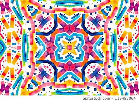 Bright colorful shapes on white background, abstract multicolor pattern Bright colorful shapes on white background, abstract multicolor pattern 119485064