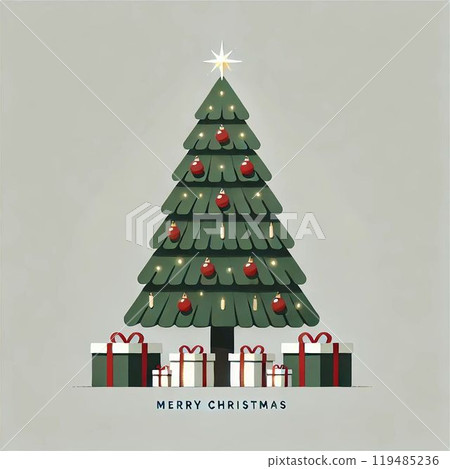 A simple and warm Christmas tree 119485236