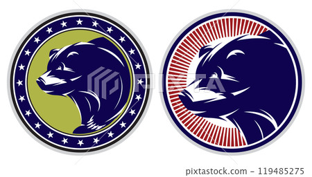 set of sport badges with bears set of sport badges with bears 119485275