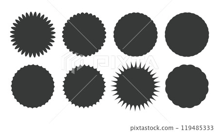 Zigzag/jagged material set, black Set of sale sticker, Set of 119485333