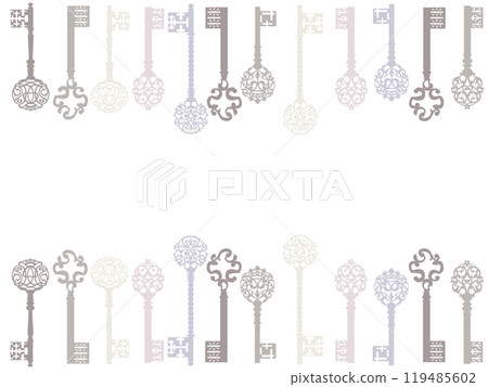 Antique Key Pastel Frame 119485602