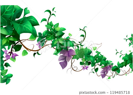 cartoon jungle liana on white background in flat style for icon 119485718