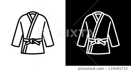 Judogi simple line icon 119485732