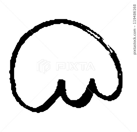 Brush stroke line drawing of angel wings 119486168