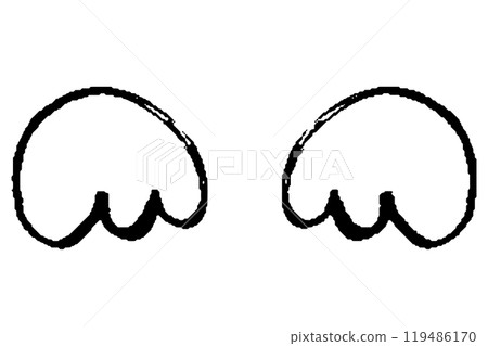 Brush stroke line drawing of angel wings Brush stroke line drawing of angel wings 119486170