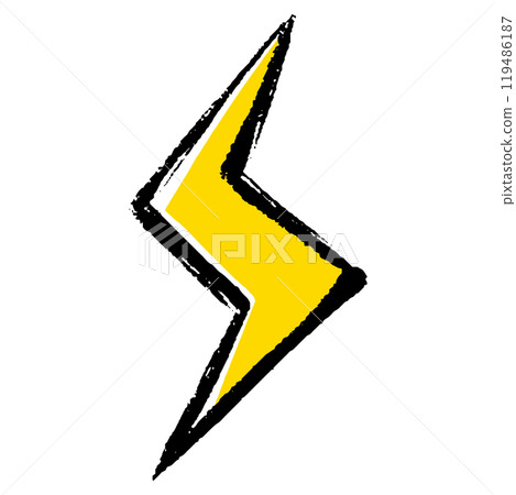 Brush stroke lightning illustration 119486187