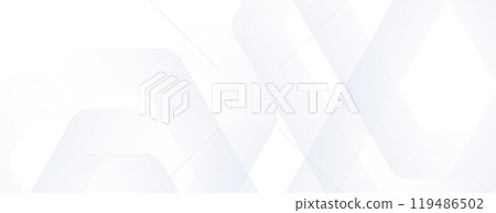 Digital hexagonal dark green abstract background. Digital futuristic technology concept. Geometric stripe line art design for poster, brochure, cover, website, header, banner. 119486502