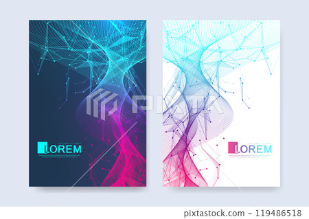 Modern Health care cover template design for a report and medical brochure design, flyer, leaflets for printing presentation. Vector illustration 119486518