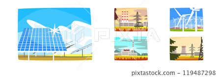 Power Station and Energy Source Generation Vector Set Power Station and Energy Source Generation Vector Set 119487298