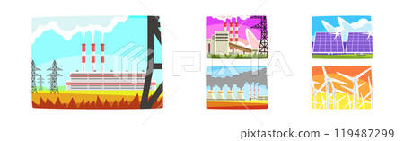 Power Station and Energy Source Generation Vector Set Power Station and Energy Source Generation Vector Set 119487299