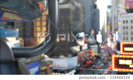 New York City Times Square, Manhattan Midtown Broadway street, USA. American tower viewer binoculars 119488339