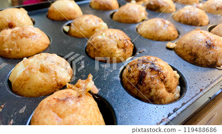 Delicious homemade takoyaki Delicious homemade takoyaki 119488686