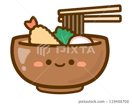 Cute New Year's Eve soba vector illustration 01 119488708
