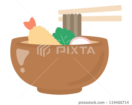 Cute New Year's Eve soba vector illustration 07 119488714
