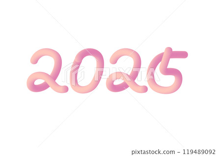 Three-dimensional and cute pink 2025 119489092