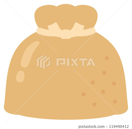 帶有有關東煮成分的年糕袋的向量圖解 119490412