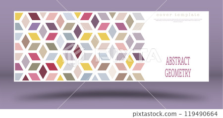 Abstract color geometric design. Layout for the design of the cover, banner, poster, postcard and corporate design. The idea of interior and decorative creativity Abstract color geometric design. Layout for the design of the cover, banner, poster, postcard and corporate design. The idea of interior and decorative creativity 119490664