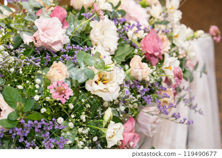 高砂婚禮鮮花裝飾粉紅色 高砂婚禮鮮花裝飾粉紅色 119490677
