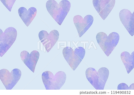 Watercolor style, dull blue heart background illustration Watercolor style, dull blue heart background illustration 119490832