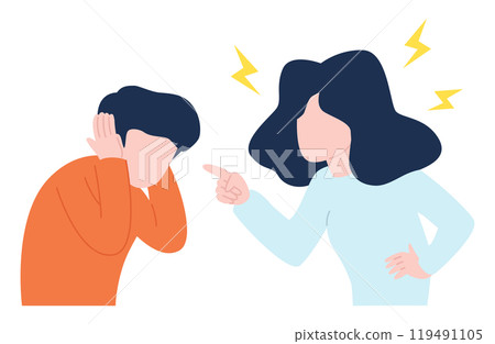 一個女人騷擾一個有權力的男人的插圖 119491105